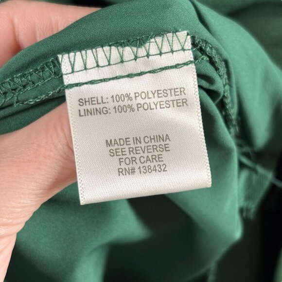 Modcloth Solid Green Retro Midi Dress with Pockets Women's Plus Size 1X NEW - Picture 7 of 8